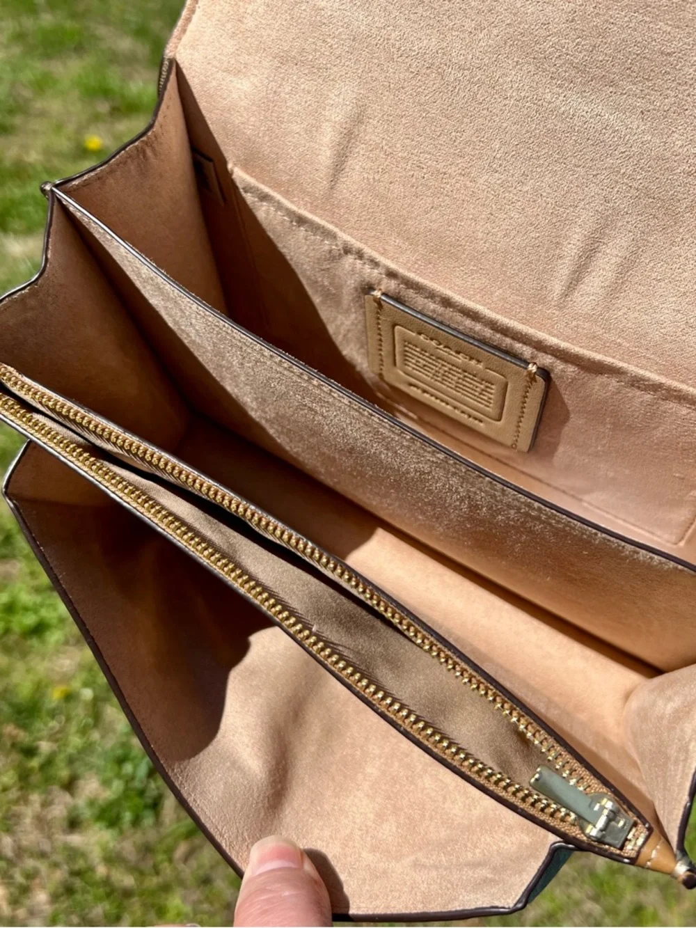 Coach Klare Crossbody Bag & Matching Tri-fold Wallet - Chalk/Glacier White Multi - Picture 7 of 12